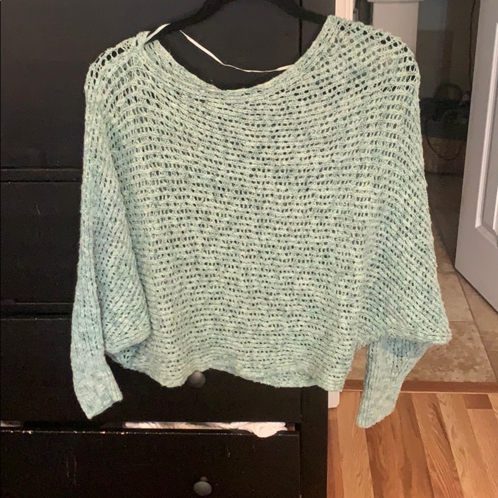 Free people teal sweater